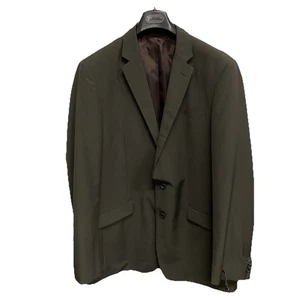 Kenneth Cole Reaction Swamp Olive Striped 2 Button Blazer 42L Sport Coat - Picture 1 of 10