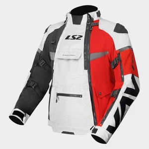 LS2 X-Master Motorbike Motorcycle Textile Jacket Black / Grey / Red - Picture 1 of 2