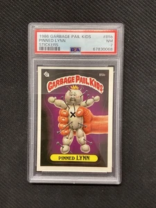 PSA 7 1986 Garbage Pail Kids 1986 Garbage Pail Kids Stickers #85b Pinned Lynn - Picture 1 of 2