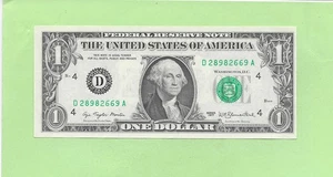 1977 ..UNCIRC $1  D 2898 2669 A  .... 1977  $1  D-A    NICE NOTE        FRN - Picture 1 of 2