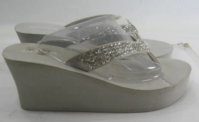 Sandalias chanclas plataforma 3" GRIS SODA PLAYA MUJER Talla 10 Foto 1 de 4