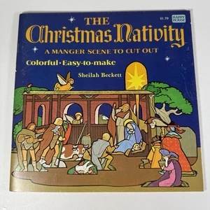 Christmas Nativity Manger Cut Out Book Happy House 1981 Sheilah Beckett Uncut - Bild 1 von 12