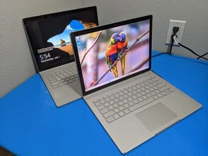 LOT of 2 MS Surface Book 2n1 13.5"3000x2000 TOUCH i5-6300U 2.4GHz 8GB 128GB W11P - Picture 1 of 22
