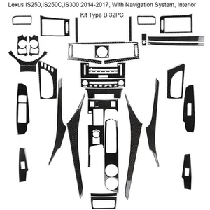 Carbon Fiber Interior Full Set Trim Cover For Lexus IS250 IS300 2014-2017 Type B - Bild 1 von 23