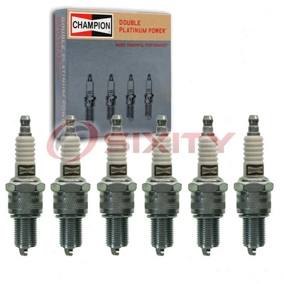 6 pc Champion Double Platinum Spark Plugs for 1968-1969 Oldsmobile Cutlass wd - Image 1 of 4