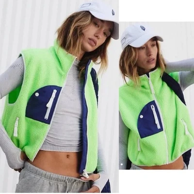 Chaleco Free People Movement Hit The Slopes Sherpa Fleece XS Entrenamiento Relajado Invierno Foto 1 de 4