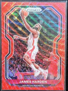 Panini Prizm James Harden #112 Red Wave Prizm Houston Rockets 2020-21 - Imagen 1 de 2