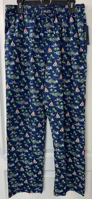 Polo Ralph Lauren XL 男式海军风景岛屿船编织睡衣/休闲裤 — 第 1/4 张图片