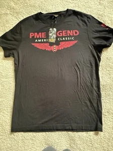 PME Legend American Classic Short Sleeve Black T-Shirt Size XL/XXL - Picture 1 of 7