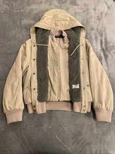 Cappotto giacca bomber vintage retrò mod cameriera grigio marrone con cappuccio donna RN45533 RARO - Foto 1 di 8