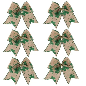  6 Pcs St Patricks Day Bows Butterfly Art Wall Decor Birthday Decorations - Picture 1 of 12