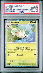 POKEMON PSA 10 LEAFEON FOIL #170 PROMO SVP PRISMATIC EVOLUTIONS ITALIENISCH 2025! - Bild 1 von 3
