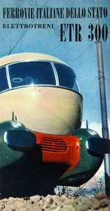 Tren italiano Settebello ETR 300 folleto Ferrovie Stato Milán Nápoles años 50 - Imagen 1 de 7