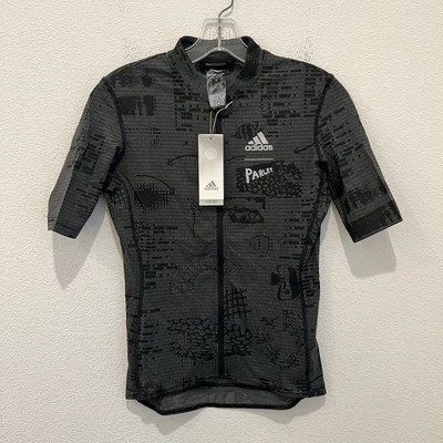NWT Adidas The Parley Short Sleeve Cycling Jersey Gray Women HF9020 Size S - Image 1 of 4