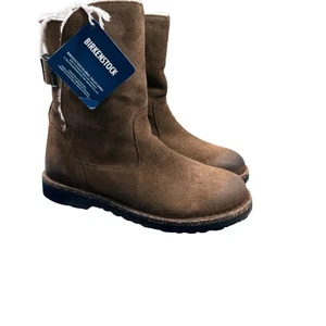 BIRKENSTOCK Upsalla Damen Lammfell Wildleder Leder Stiefel Dark Tea Gr. US 6 EU 37 - Bild 1 von 11