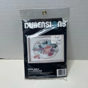 NUEVO Dimensions Crewel Pastel Shells 7" X 5" - Imagen 1 de 3