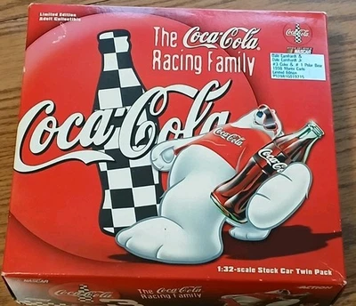 Coca-Cola Racing Family 1:32 Stock Car Twin Pack Dale Earnhardt & Jr - Image 1 of 4