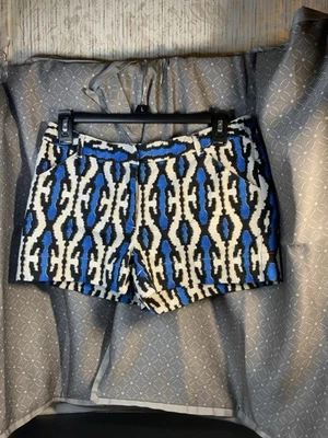 Pantalones Cortos Mujer NICOLE by NICOLE MILLER Talla 4 Azul Diseño Abstracto  Foto 1 de 4