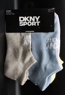 DKNY - Calcetines acolchados de corte bajo - 6 pares - Para mujer 5-9,5 nuevos con lengüeta en el talón Foto 1 de 4