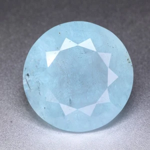 25,06 Ct ICA Zertifikat Perfect Round 20,1 mm Blau Brasilien Natur Aquamarin - Bild 1 von 5