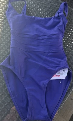 Traje de baño Eres Asia One Piece Tank azul índigo talla 38/6 nuevo con etiquetas $515 Foto 1 de 4