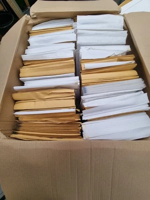 200 - Damaged Box Padded Envelopes Mailers White Gold Post Featherpost