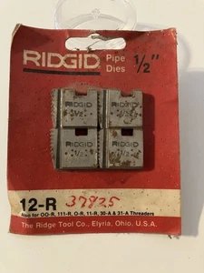 Ridgid 12-R Replacement Pipe Die, For Ridgid Handheld Heads, Right Hand, 1/2 In - Picture 1 of 3
