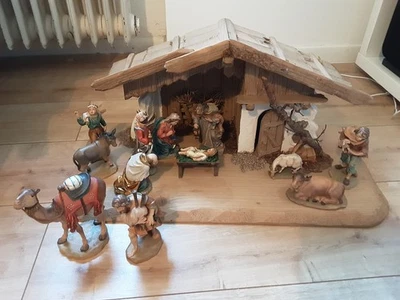 Weihnachtskrippe Krippenfiguren Oberammergau Holzschnitzerei alt - Bild 1 von 4