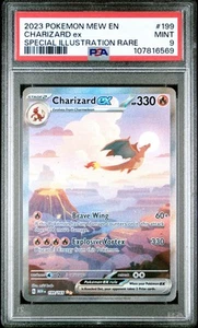 Pokémon Mew En-151 2023 ilustración especial raro #199 Charizard Ex PSA 9 - Imagen 1 de 3