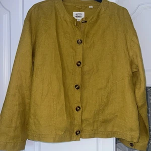 White Stuff Adele Linen Jacket Mid Chartreuse size 14 BNWOT RRP £80 - Picture 1 of 7