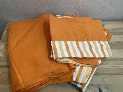 VTG Springmaid 4pc  Double/Full Sheet Set Striped No Iron Percale Cotton Blend  - Image 1 of 4