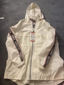 TOMMY HILFIGER WOMEN'S WINDBREAKER JACKET WHITE SIZE M NWT - Picture 1 of 6