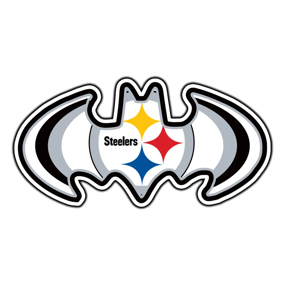 #3472 Pittsburgh Steelers Bat Logo #7 Calcomanía de vinilo impermeable de fútbol americano Foto 1 de 1