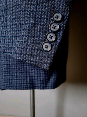 Ralph Lauren 46L Brown Blue Black Check Wool Tweed Blazer Sport Coat Jacket - Image 1 of 4