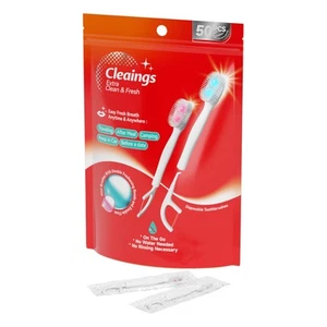 ® Disposable Toothbrushes with Double Cleaning Beads Toothpaste and Clean Flo... - Picture 1 of 8