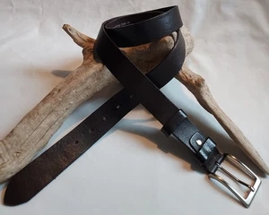 PRODOTTO Made In Italy Size 42 Dark Brown Leather Belt Silver Buckle NICE - Bild 1 von 10