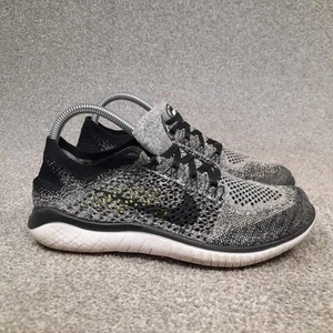 Nike Free RN Flyknit Oreo Running Sneakers Shoes Womens 9 Grey Black 942839 101 - Picture 1 of 12
