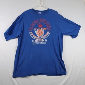 Vintage Kansas Jayhawks Shirt Herren XL blau NCAA Basketball Starter 1993 90s - Bild 1 von 10