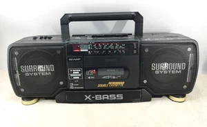 Vintage SHARP WQ-T3512 Boombox | Twin Cassette Deck | X-Bass | Tested - Picture 1 of 13