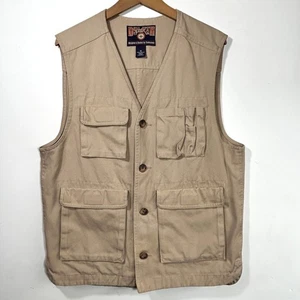 Duluth Trading Outdoor Cotton Canvas Vest Mens M Fishing Utility Pockets - Picture 1 of 5