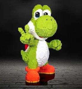 Green Dino Yoshi Life-Size MOC Building Brick Set 6769Pcs Super Mario DisplayToy - Picture 1 of 6