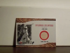 2001 Fleer Rot Sox 100th Splendid Splitter Spiel Schläger #5 Jim Reis - Bild 1 von 1
