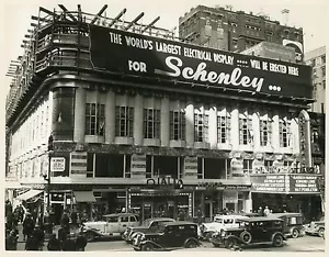 1940 Fotografía Original Vintage Nueva York 42nd St RIALTO Banner Bldg Schenley - Imagen 1 de 2