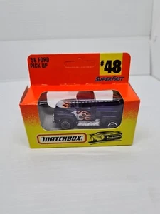 Vintage 1996 Matchbox Superfast '56 Ford Pick-Up Die Cast #48 Purple Flame New - Picture 1 of 7