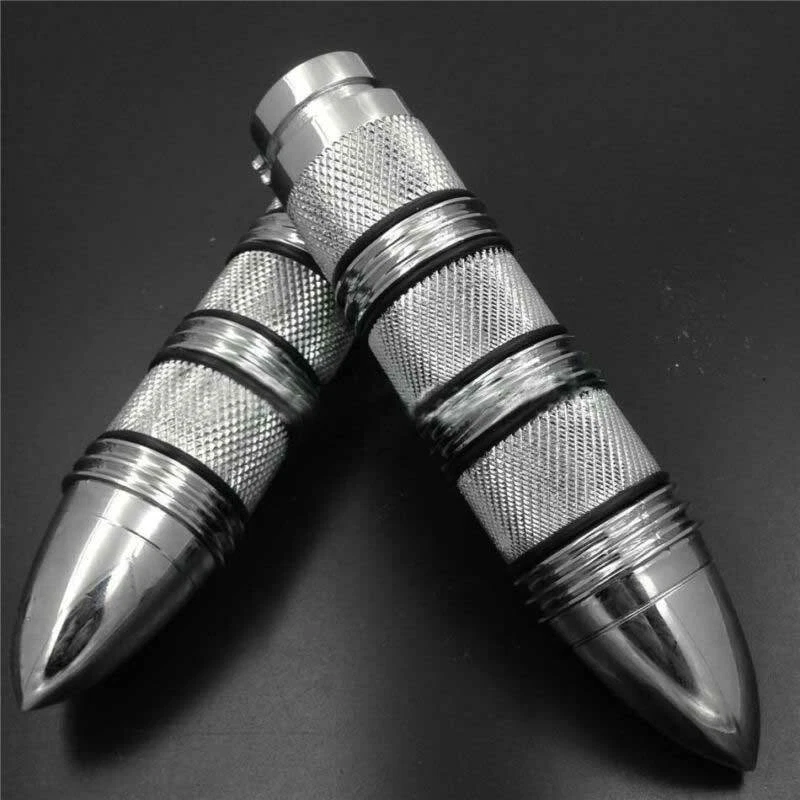 Empuñaduras de manillar cromadas estilo bala de 7/8"" aptas para motocicleta Honda CBR600 F3 F4i Foto 1 de 4