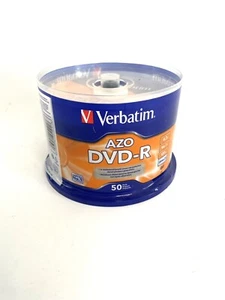 VERBATIM AZO DVD-R 16X 4.7GB Branded Logo 50 pack Spindle 95101 - Photo 1/6