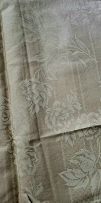 A Pair of Vintage Cotton Ralph Lauren Pillwcases Subtle Floral Cream Beige - Image 1 of 4