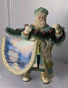 Thomas Kinkade Visions Of Ireland Bringing Home The Tree Santa 2004 Fabriche - Picture 1 of 6