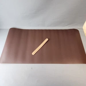 Tapis de souris - Large 80x40cm - Cuir PU YSAGI - Marron foncé - Neuf/scellé sans livraison - Photo 1/5