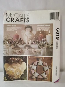 Mccall's 6819 Christmas Country Angel & Heart Uncut Pattern Wreath Tree topper - Picture 1 of 2
